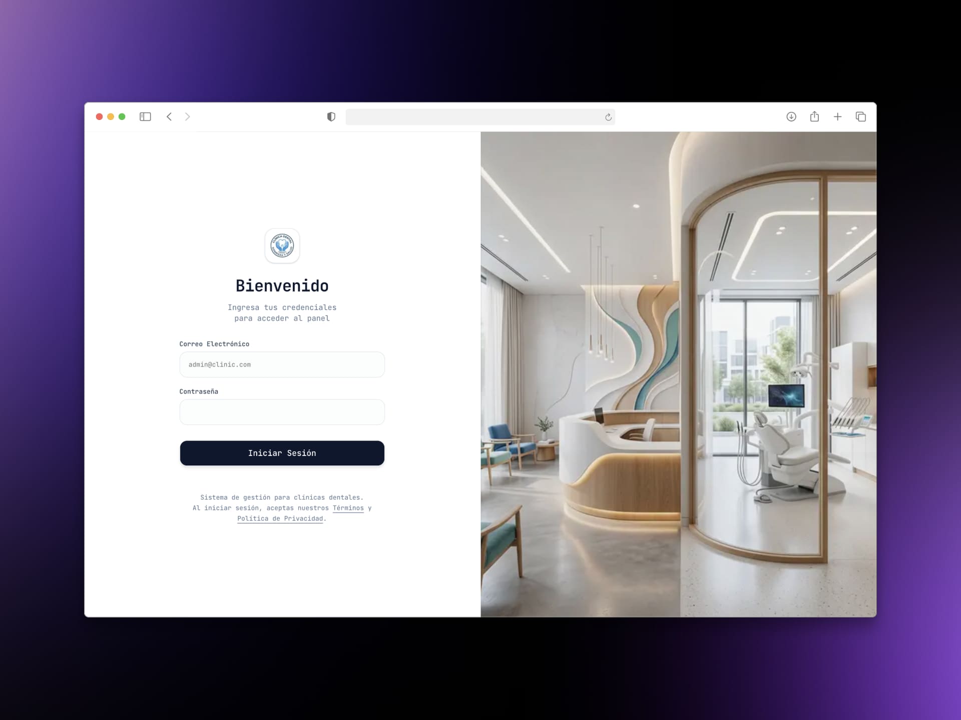 Clinic Dentist project screenshot